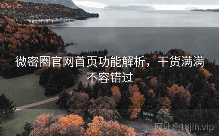 微密圈官网首页功能解析，干货满满不容错过