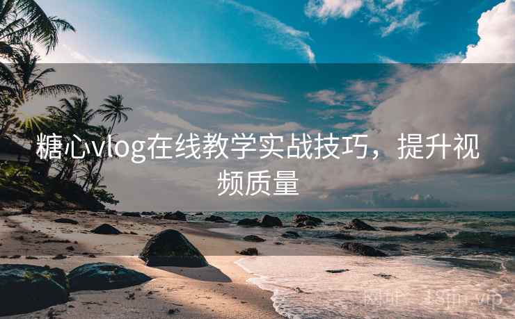糖心vlog在线教学实战技巧，提升视频质量